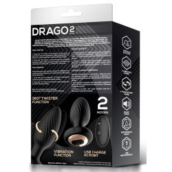 INTOYOU Plug vibrant et rotatif Drago 8 x 3.4cm